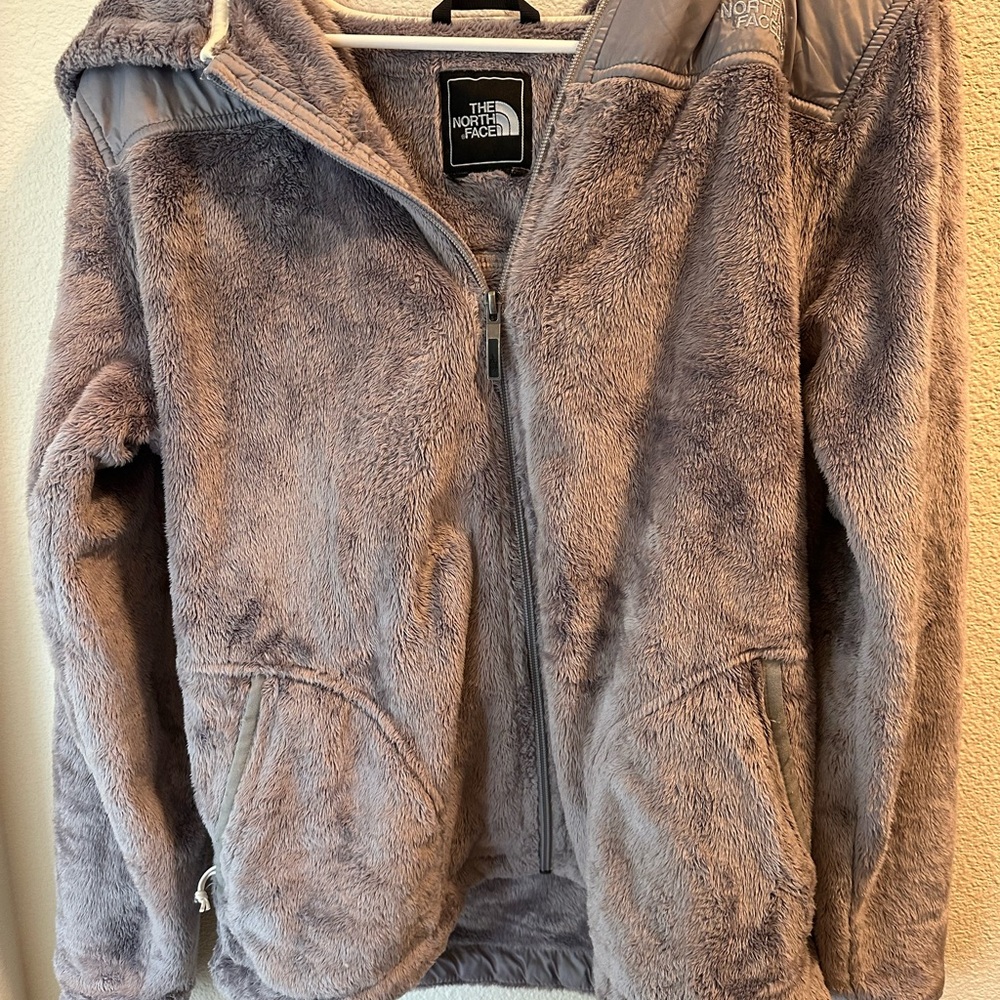 The North Face Plush Fleece Jacket in Taupe Gray